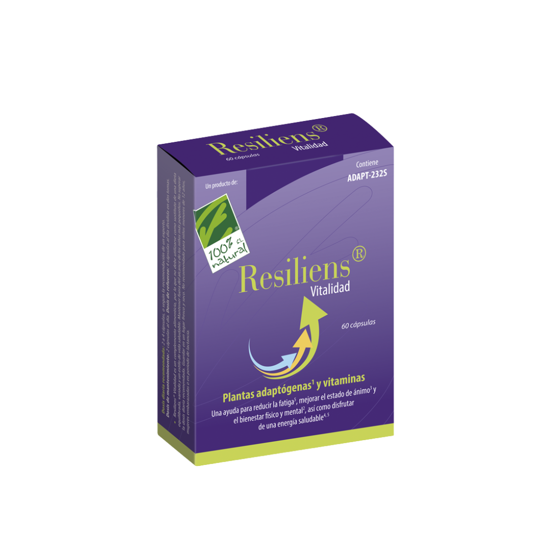 Cien por cien Natural Resiliens Vitalidad (60 cápsulas)