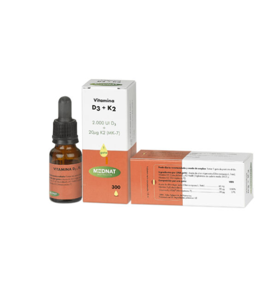 Mednat Vitamina D3 ( 2000 UI ) + K2 (20 μg) (gotas)
