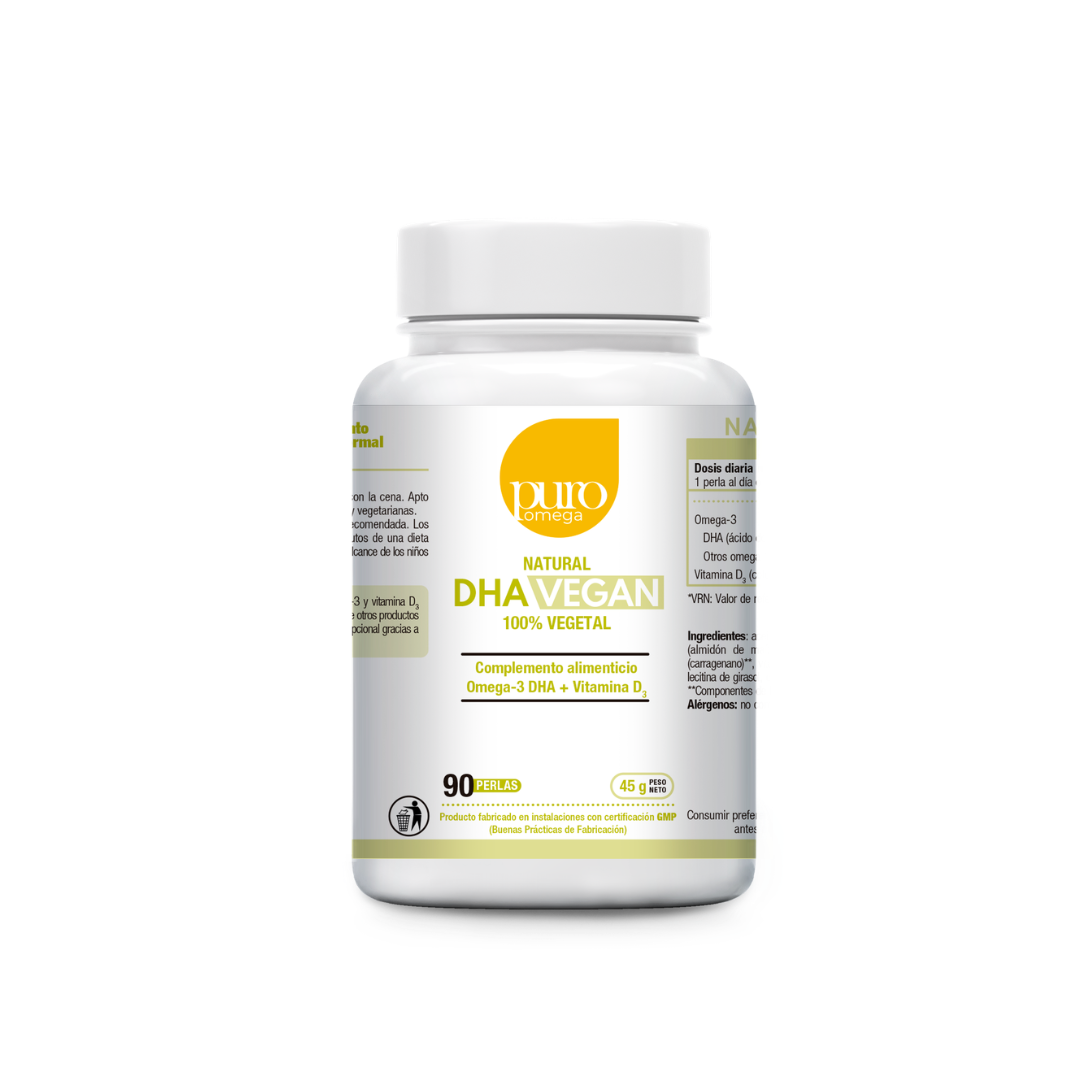 Puro Omega Natural DHA 250 mg Vegan (90 perlas)