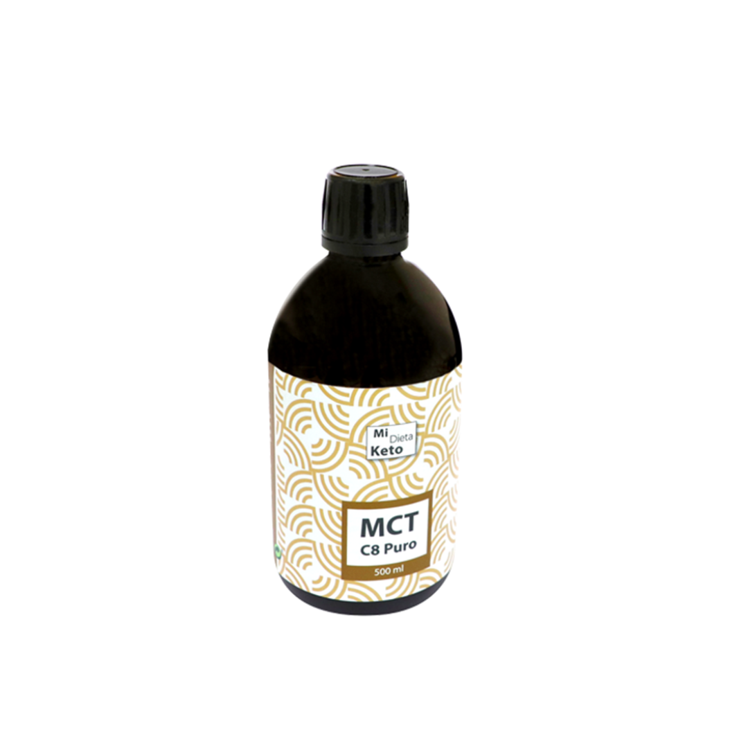 Cien por cien natural MCT C8 puro 500 ml (aceite)