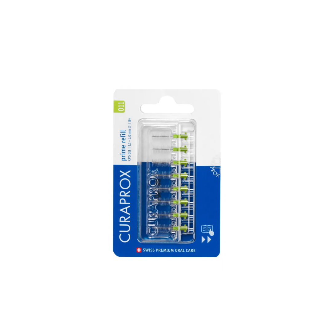 Curaprox Prime refill CPS 011 mm/5.0 mm verde lima (8 unidades)