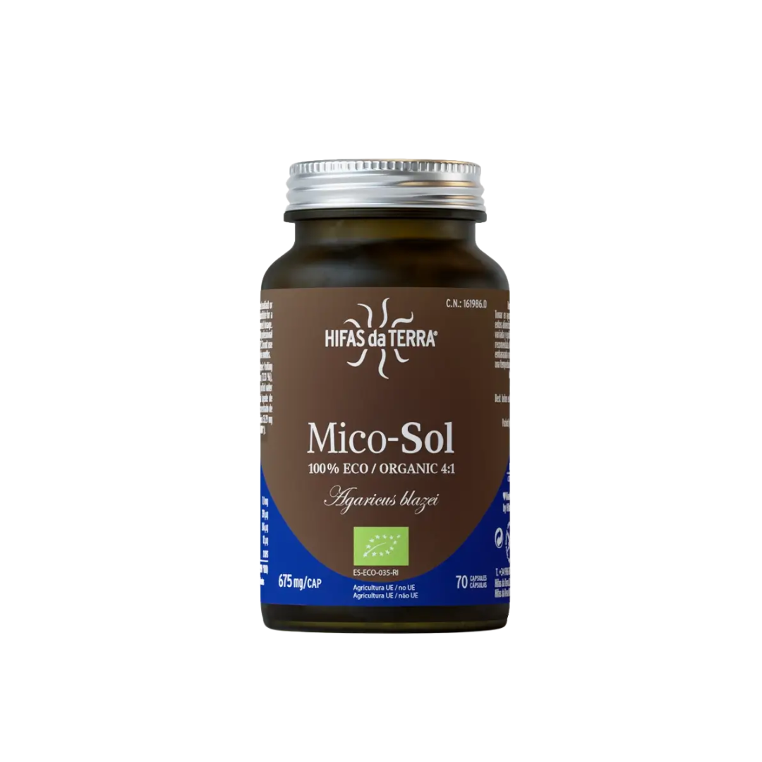 Hifas da Terra Mico-Sol Extracto de Champiñón del Sol (675 mg) (70 cápsulas veganas)