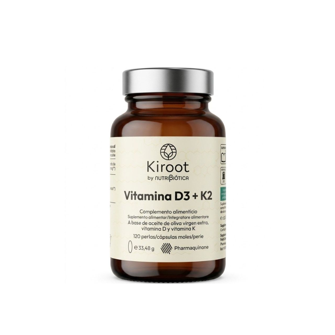 Kiroot Vitamina D3 (4000 UI) + K2 (50 mcg) (120 perlas)