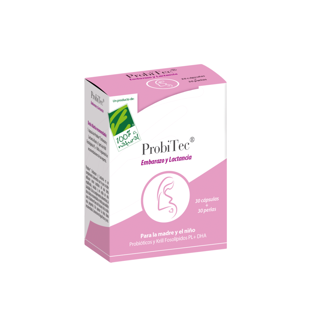 Cien por cien Natural ProbiTec Embarazo y Lactancia (30 cápsulas + 30 perlas)