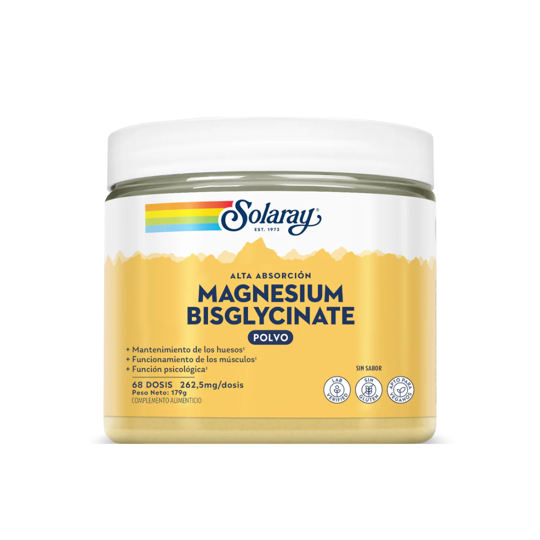 Solaray Bisglicinato Magnesio (polvo 179 g)