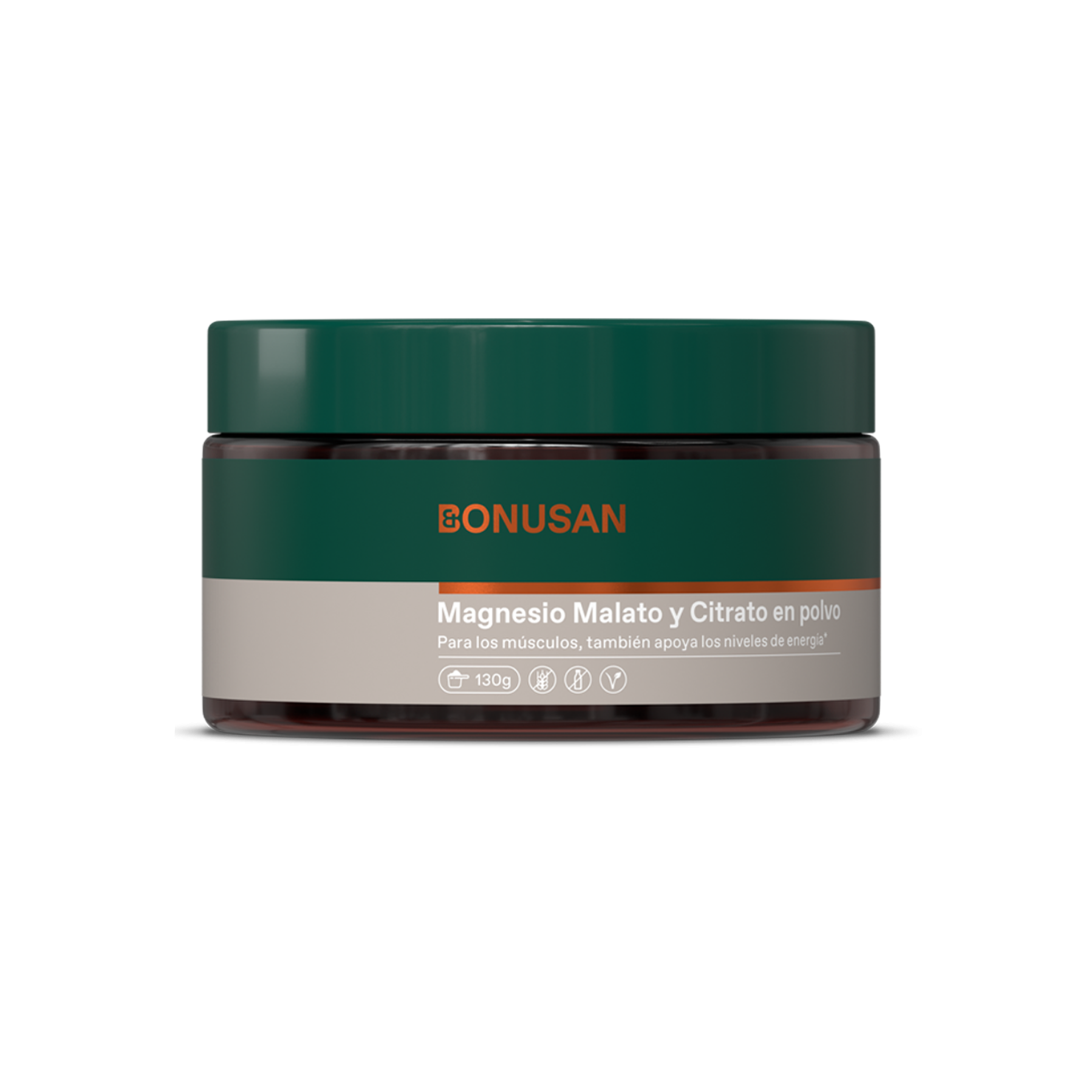 Bonusan Magnesio malato y citrato 130 g (polvo)