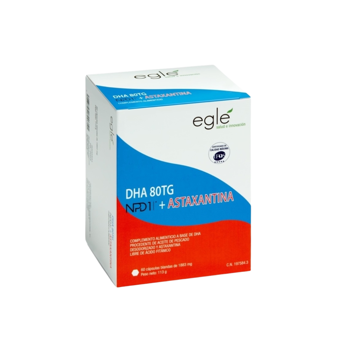 Egle DHA 80TG NPD1 + Astaxantina (60 cápsulas)