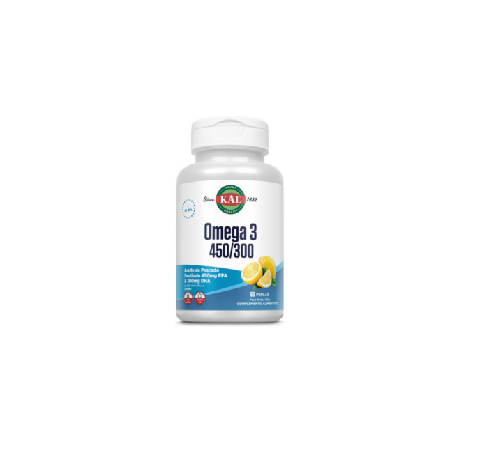 KAL Omega-3 EPA 450 mg DHA 300 mg (60 perlas)