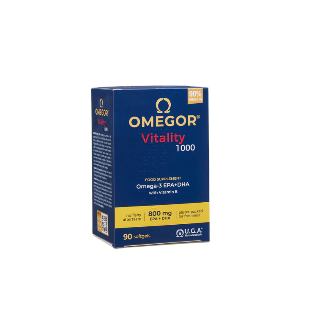 UGA Omegor Vitality 1000 (EPA 535 mg) (DHA 268 mg) (90 perlas)