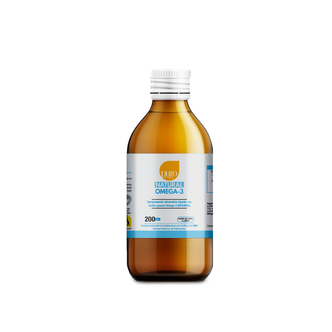 Puro Omega Natural Omega-3 Niños EPA: 740 mg - DHA: 460 mg (200 ml)