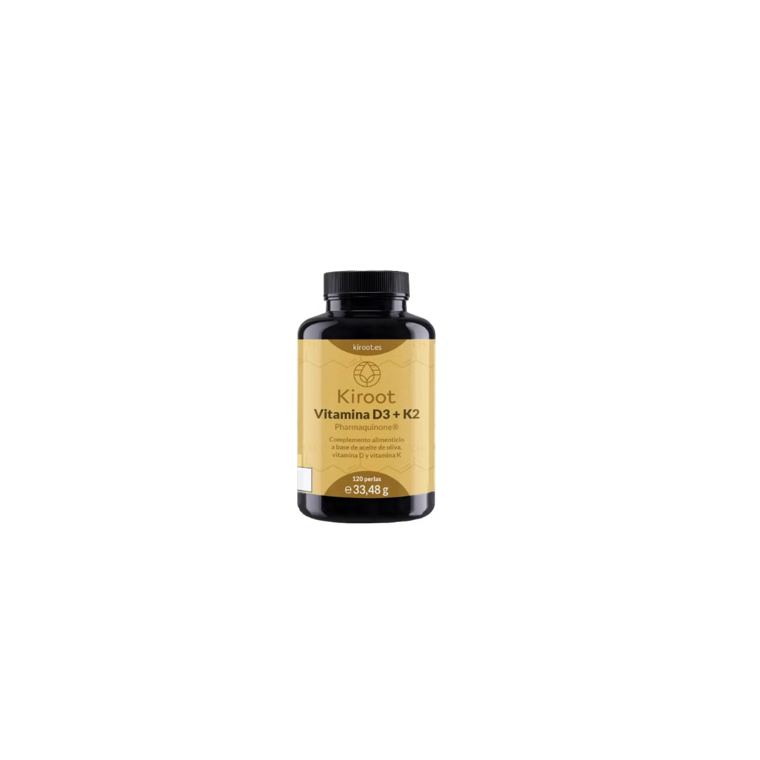 Kiroot Vitamina D3 4000 UI + K2 50 µg (120 perlas)