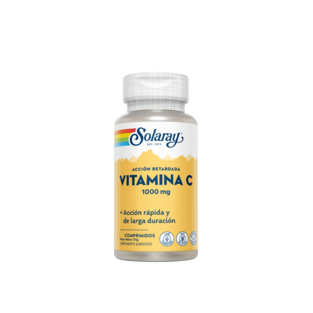 Solaray Vitamina C escaramujo y acerola 1000 mg  (100 cápsulas)