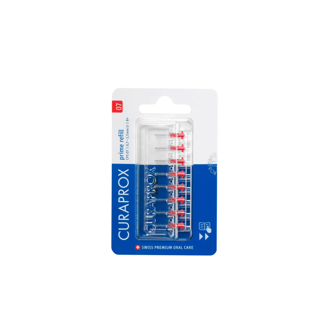 Curaprox Prime refill CPS 07 mm/2.5 mm rojo (8 unidades)
