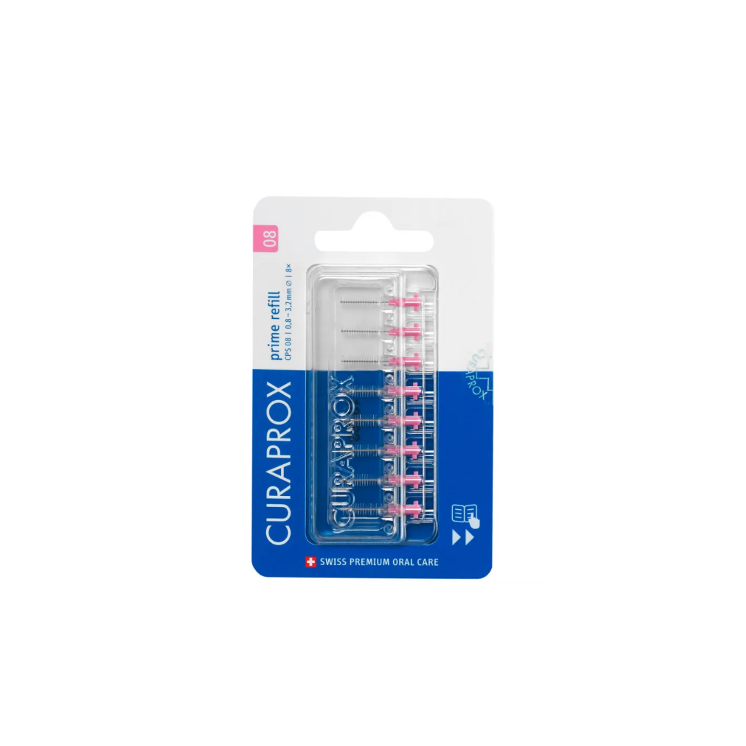 Curaprox Prime refill CPS 08 mm/3.2 mm rosa (8 unidades)
