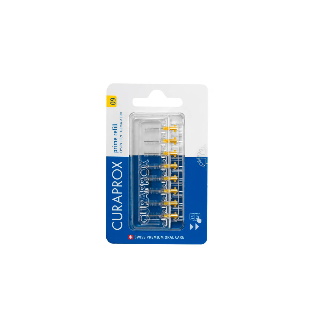 Curaprox Prime refill CPS 09 mm/4.0 mm amarillo (8 unidades)