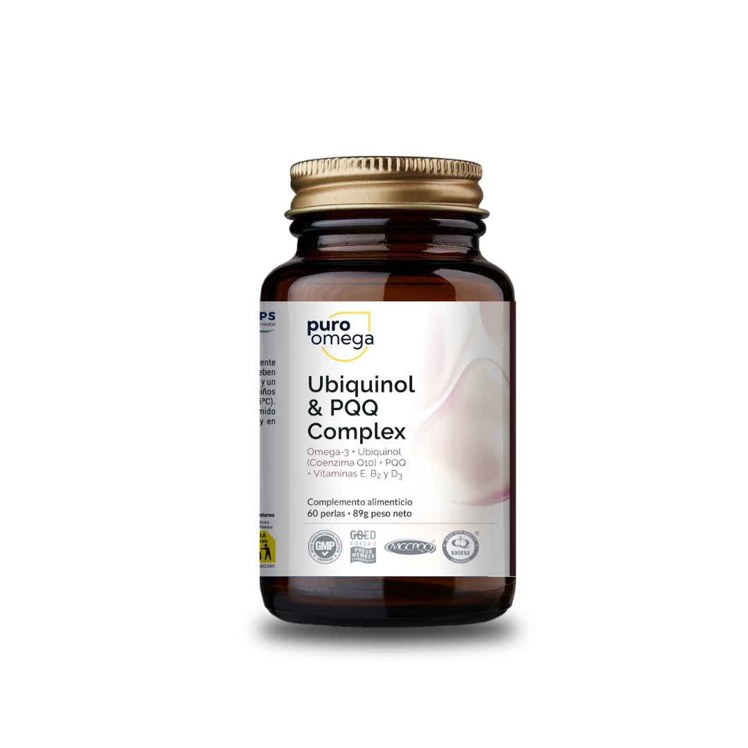 Puro omega Ubiquinol 50 mg & PQQ Complex 10 mg (60 perlas)