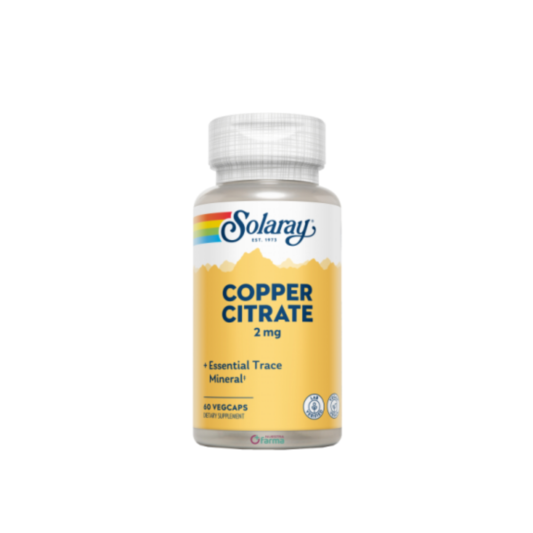 Solaray Copper Citrate 2 mg (60 cápsulas vegetales)