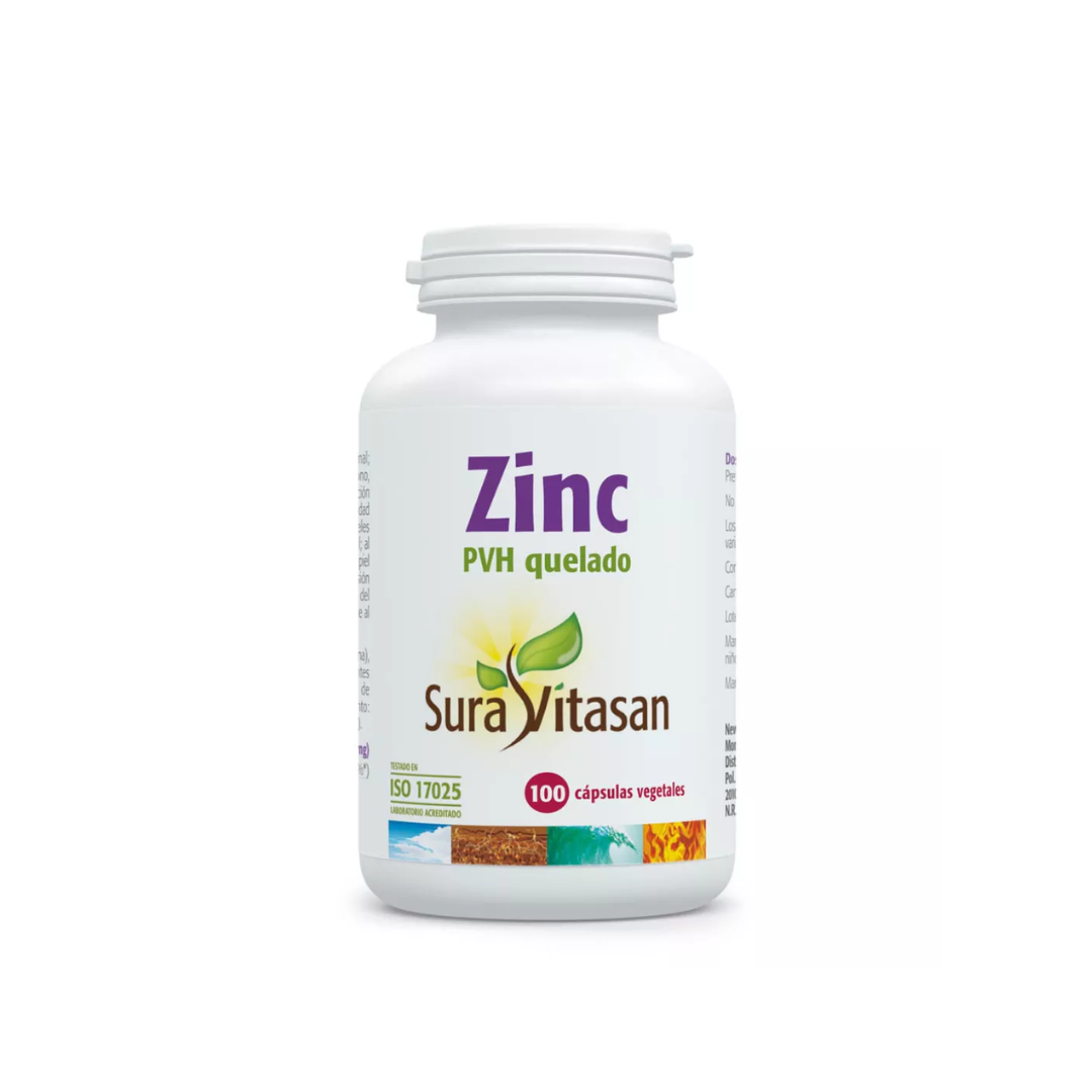 Sura Vitasan Zinc PVH quelado 25 mg (100 cápsulas)