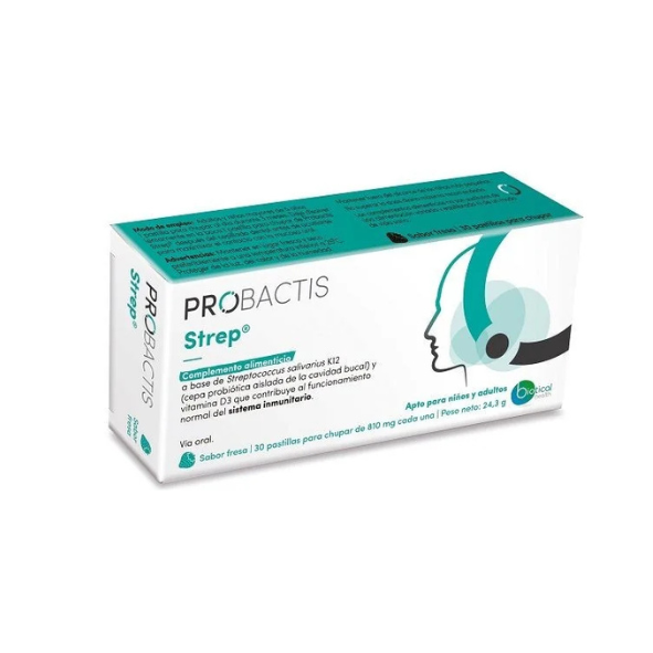 Probactis Strep Probiótico  (30 pastillas para chupar)